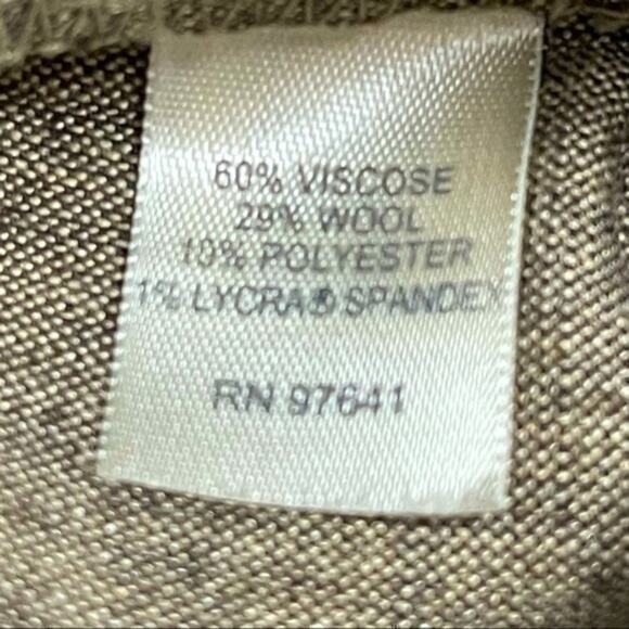 J Jill Brown Tan Wide Leg Wool Blend Career Office Pant NWOT - Picture 9 of 12